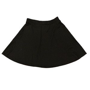 H&M Polka Dot Circle Skirt, Size Small, Black and White